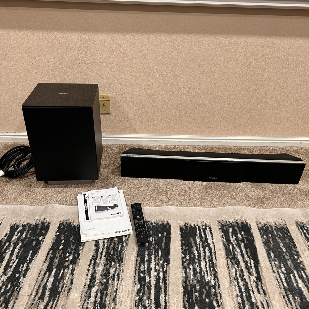 Philips Cineos HTS8100/37 SoundBar DVD Home Theater Black HDMI DoubleBass Stereo